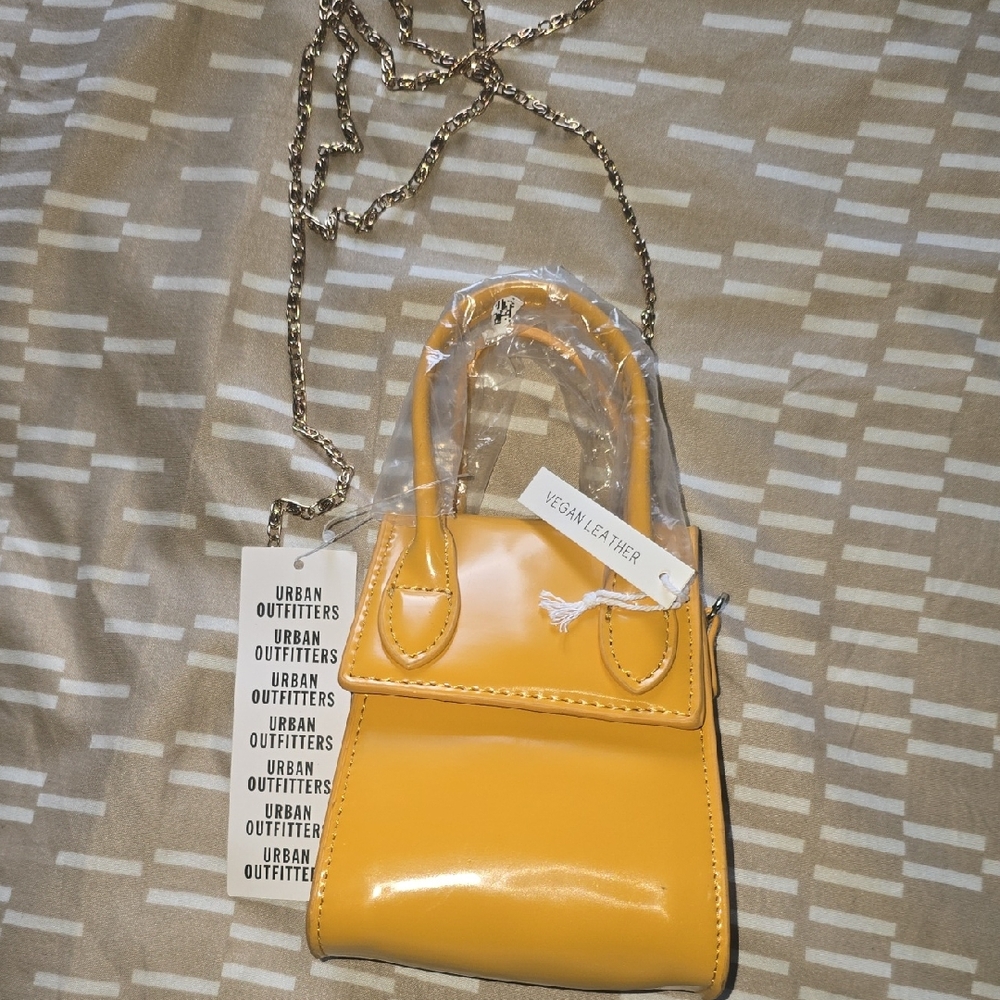SALE!! Urban Outfitters Yellow Glossy Mini Bag